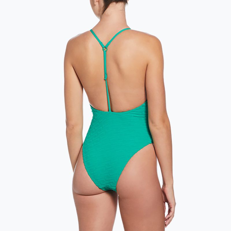 Strój pływacki jednoczęściowy damski Nike Swoosh Link Y-Back stadium green 6