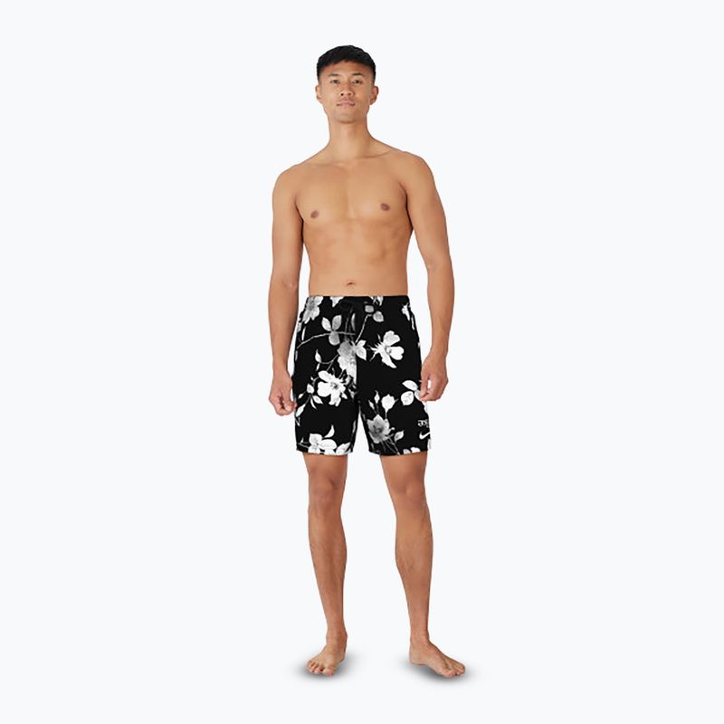 Szorty kąpielowe męskie Nike Fine Floral 7" Volley black 2