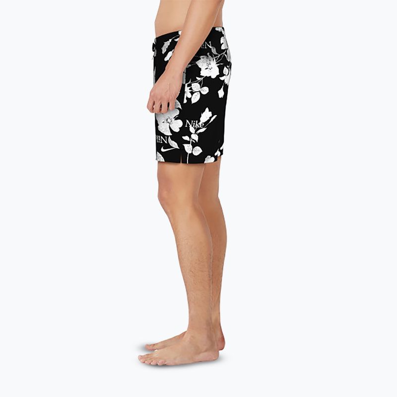 Szorty kąpielowe męskie Nike Fine Floral 7" Volley black 4