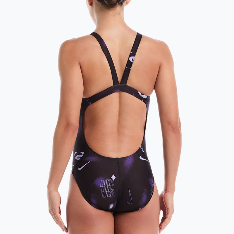 Strój pływacki jednoczęściowy damski Nike Hydrastrong Fastback purple 3