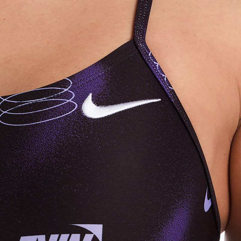 Strój pływacki jednoczęściowy damski Nike Hydrastrong Cutout purple 4