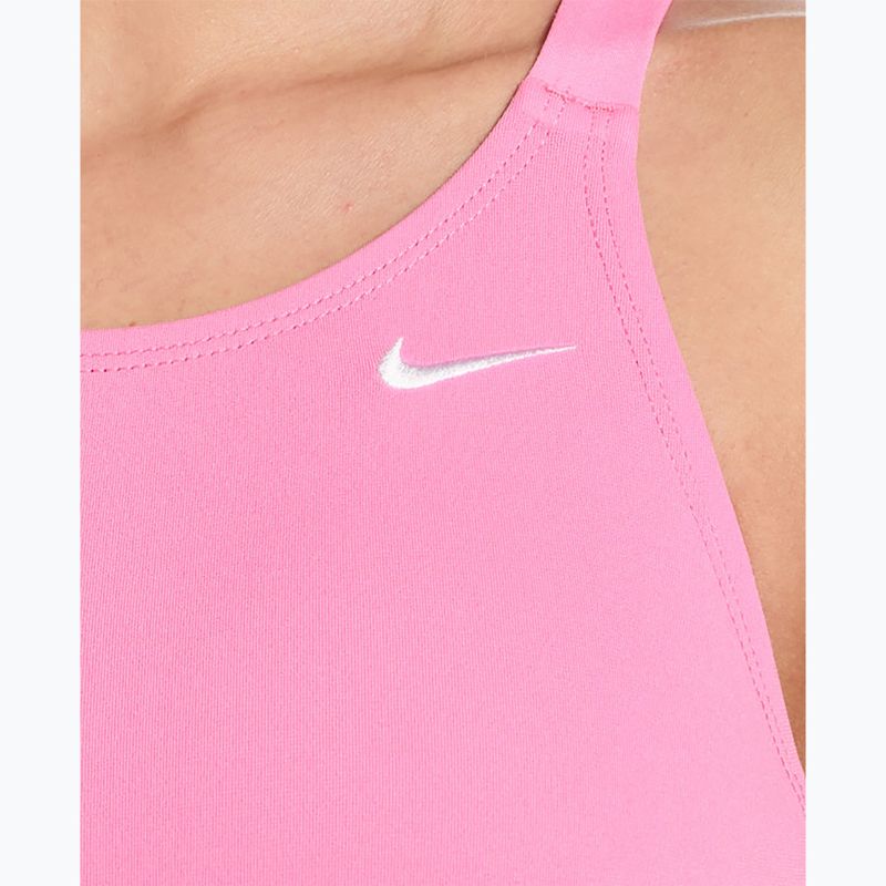 Strój pływacki jednoczęściowy damski Nike Hydrastrong Solid pink glow 4
