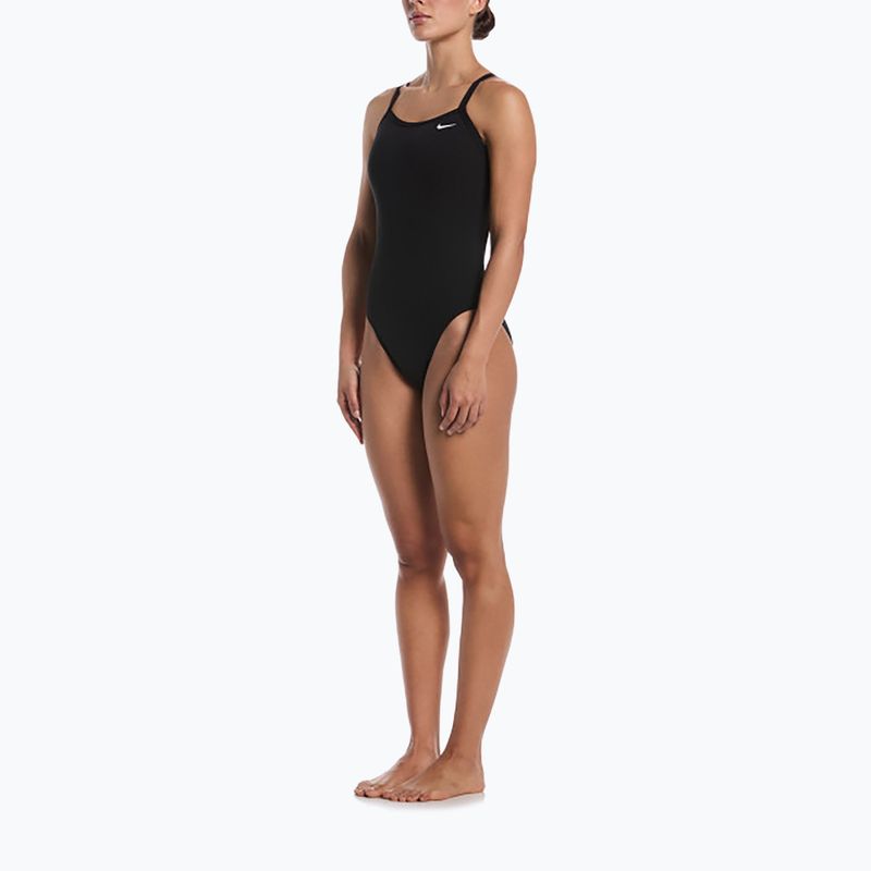 Strój pływacki jednoczęściowy damski Nike Solid Racerback black 2