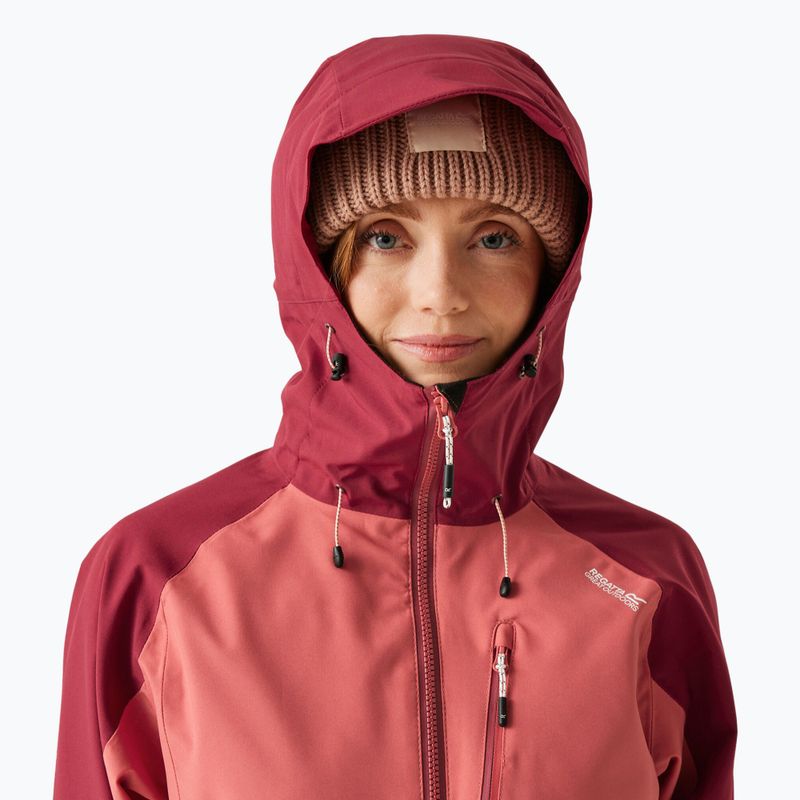 Kurtka przeciwdeszczowa damska REGATTA Birchdale mineral red/rumba red 5