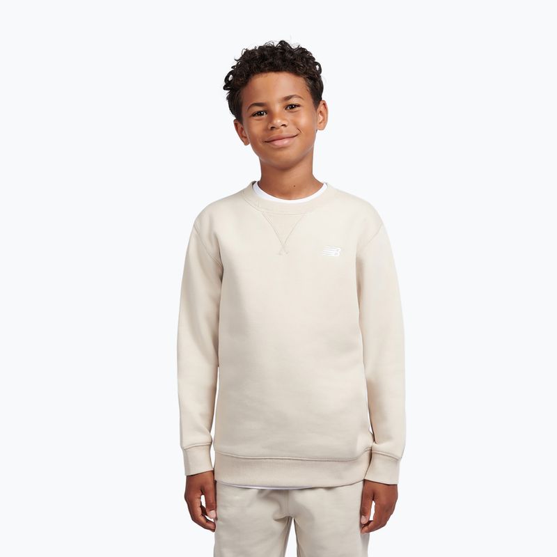 Bluza dziecięca New Balance Brush Back Small Logo Crew timberwolf