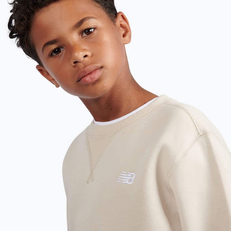 Bluza dziecięca New Balance Brush Back Small Logo Crew timberwolf 5