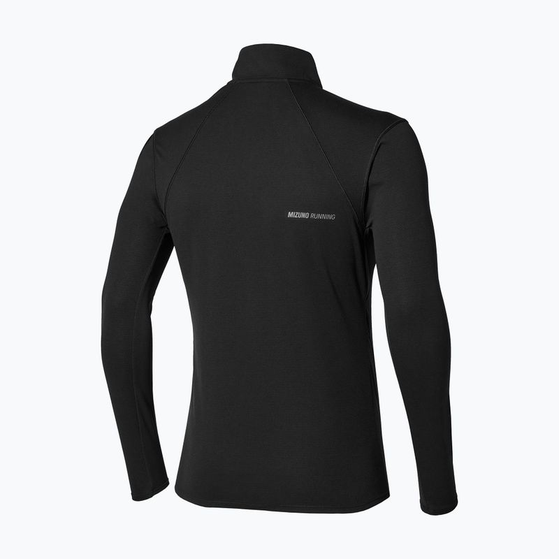 Longsleeve do biegania męski Mizuno Tech Thermal Charge Breath Thermo Half Zip Long Sleeve Tee black 2