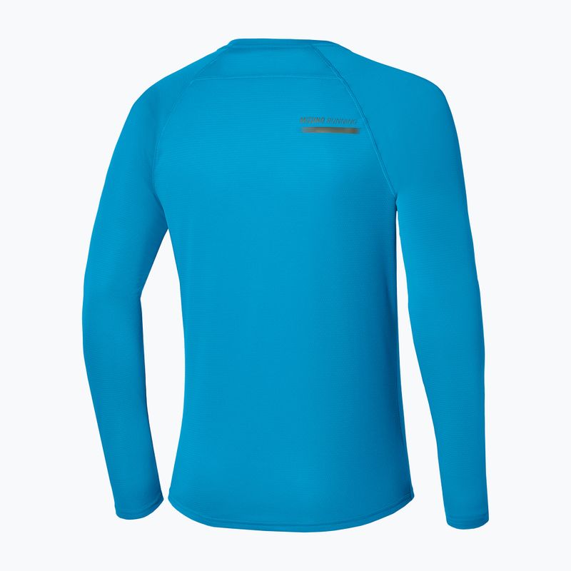 Longsleeve do biegania męski Mizuno Active Dryaeroflow blue jewel 2