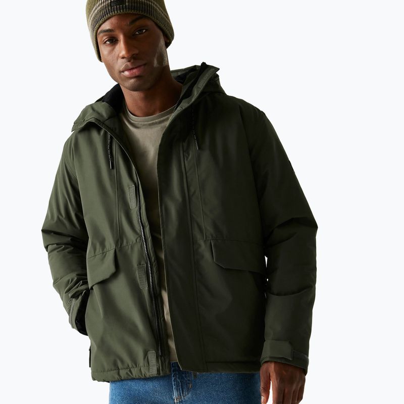 Kurtka przeciwdeszczowa męska REGATTA Sterlings dark khaki/black 4