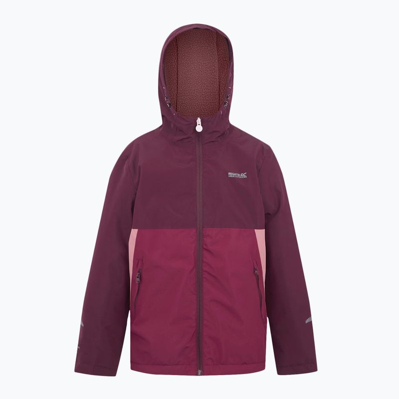 Kurtka przeciwwiatrowa dziecięca REGATTA Hillain Warm fig/dark pimento/dusty rose 7