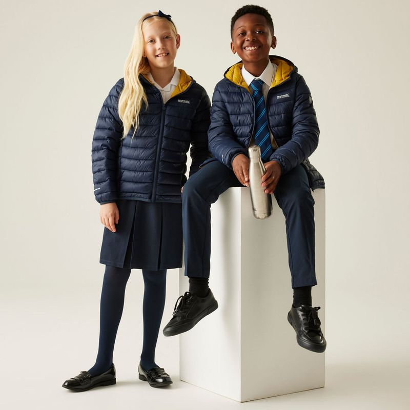 Kurtka dziecięca REGATTA Hooded Marizion navy/gold flake 11