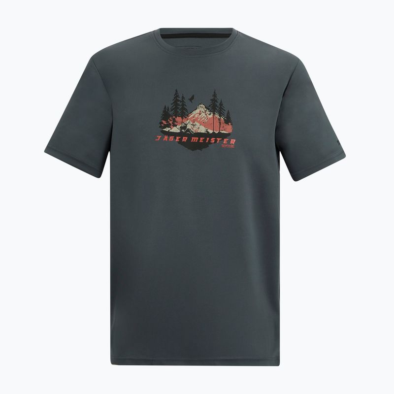 Koszulka trekkingowa męska REGATTA Fingal Slogan dark storm 5