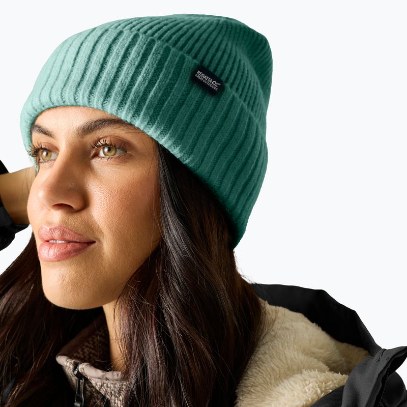 Czapka zimowa damska REGATTA Ribbed Basic dark forest green 5