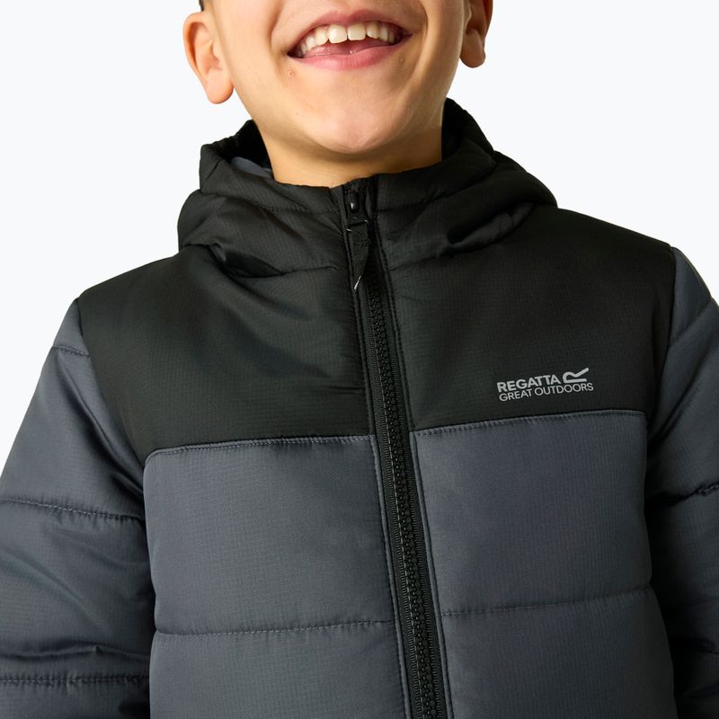 Kurtka ocieplana dziecięca REGATTA Lofthouse black/seal grey 10