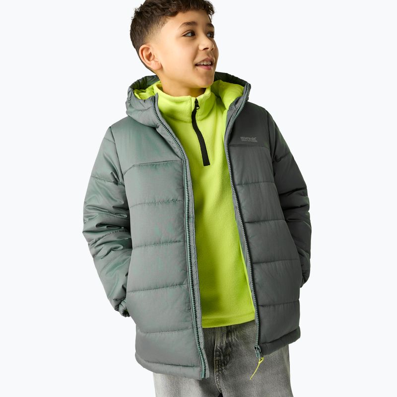 Kurtka ocieplana dziecięca REGATTA Lofthouse dark forest green/wild lime 10