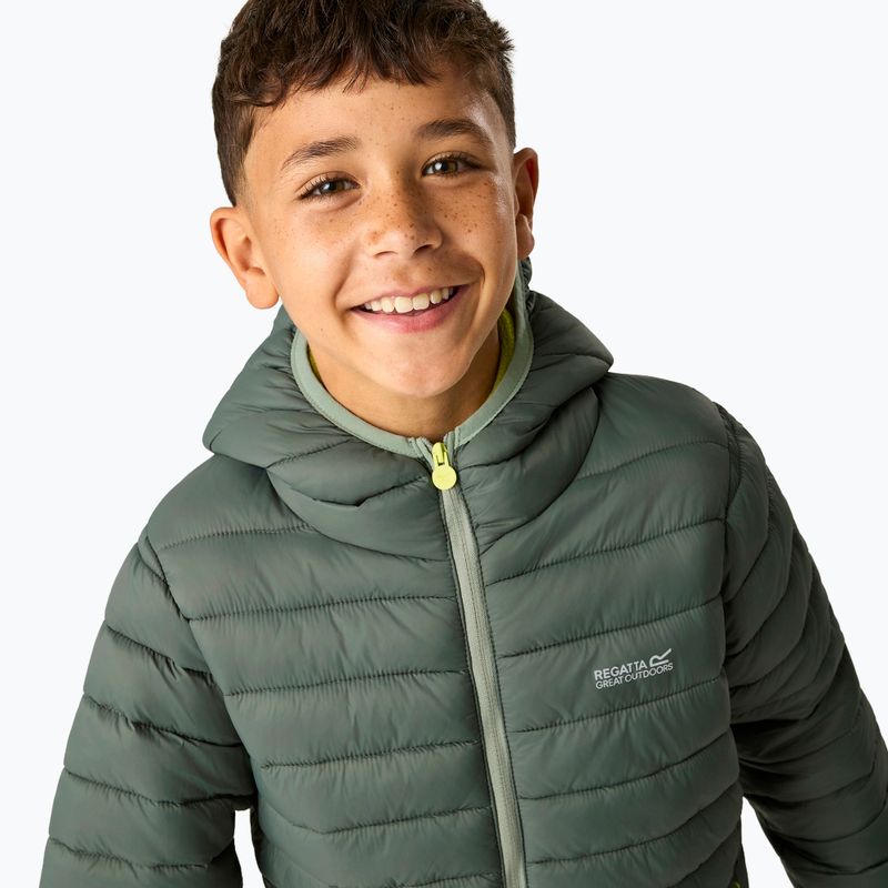 Kurtka ocieplana dziecięca REGATTA Lofthouse dark forest green/wild lime 12