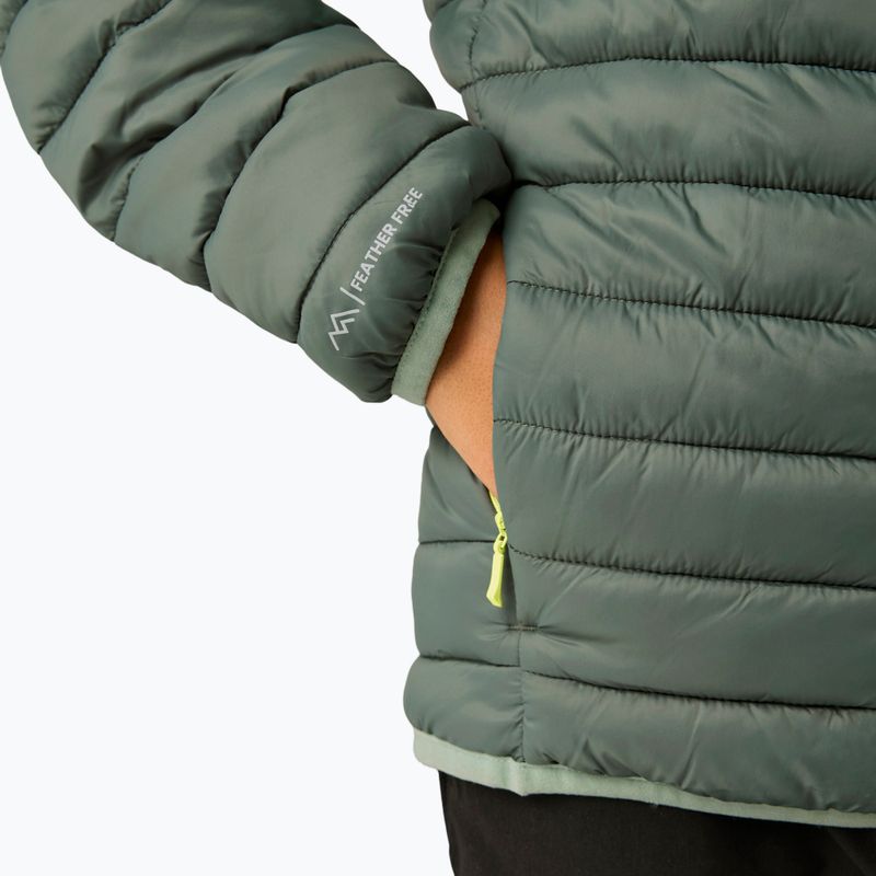 Kurtka puchowa dziecięca REGATTA Hooded Marizion dark forest green/wild lime 17