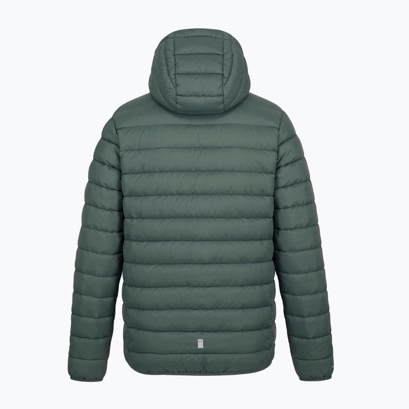 Kurtka puchowa dziecięca REGATTA Hooded Marizion dark forest green/wild lime 2