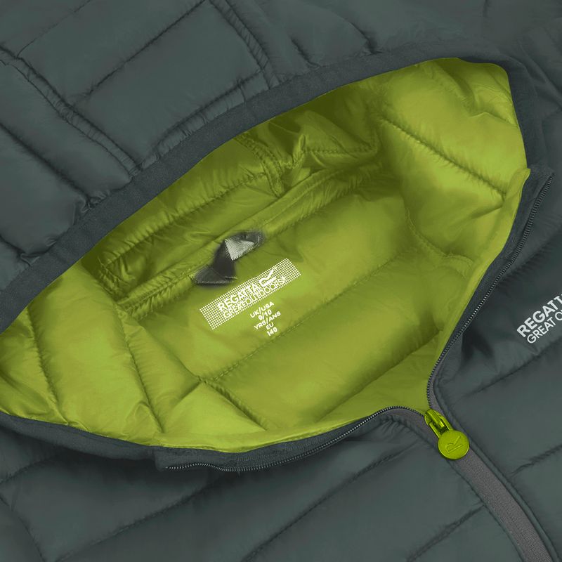 Kurtka puchowa dziecięca REGATTA Hooded Marizion dark forest green/wild lime 4