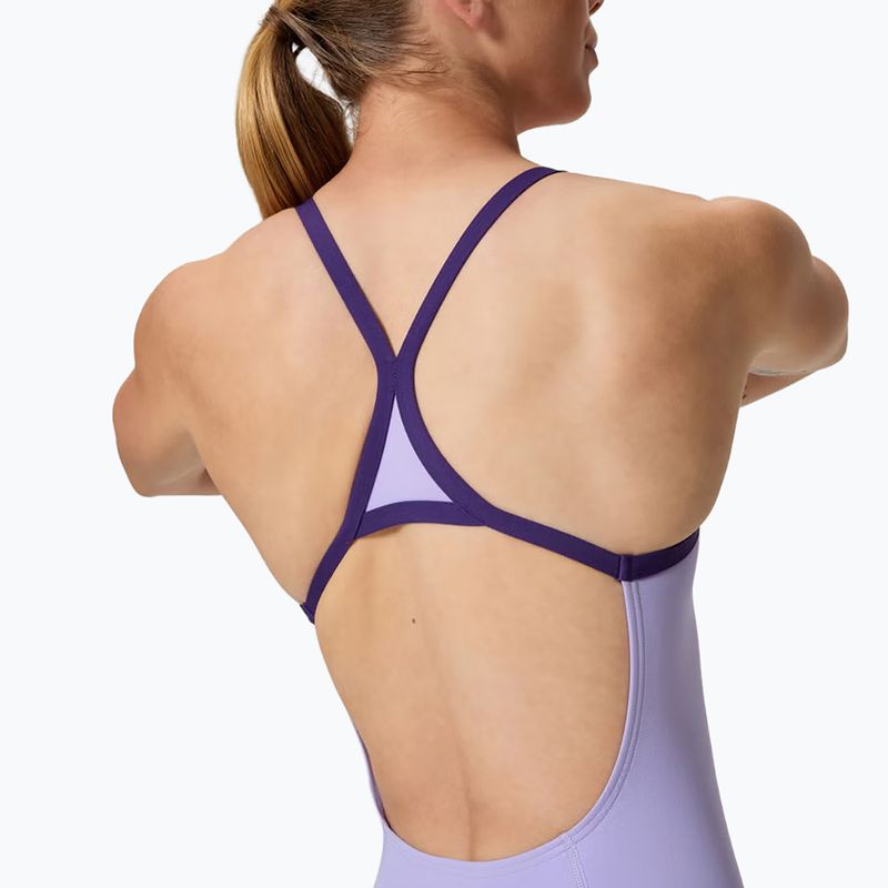 Strój pływacki jednoczęściowy damski Speedo Solid Turnback bright lavender 4