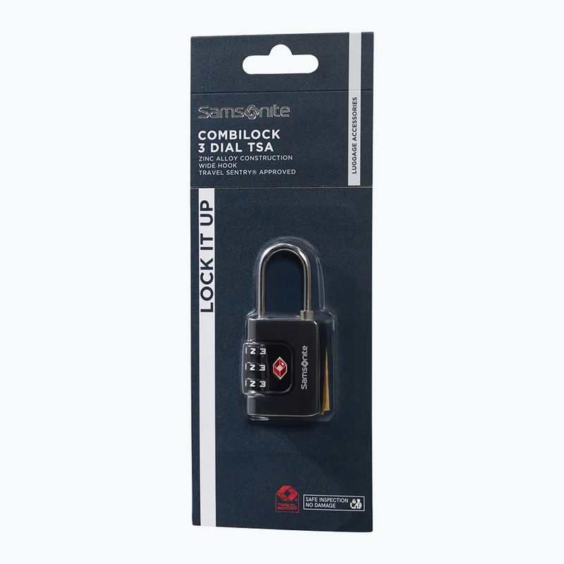 Kłódka Samsonite Combiblock 3 Dial TSA black 3