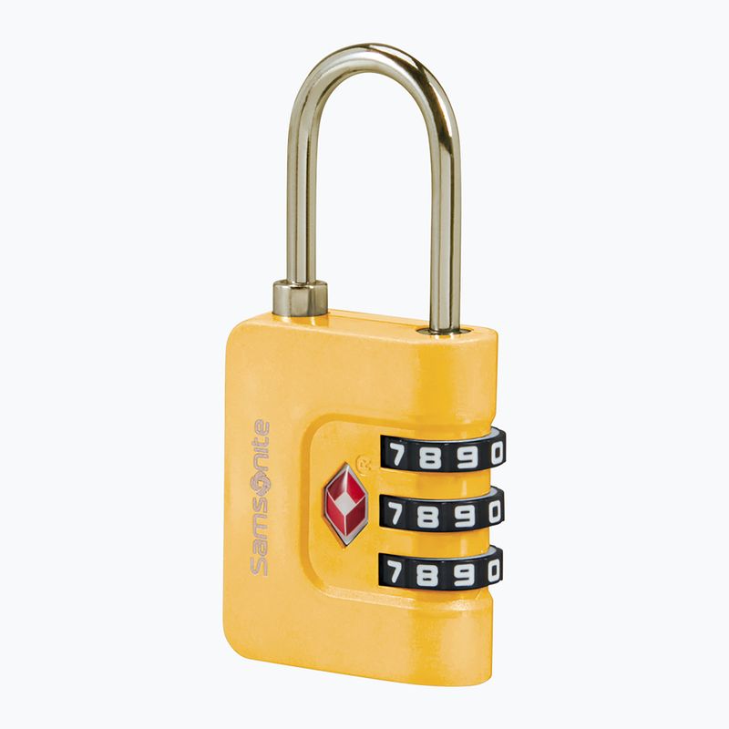 Kłódka Samsonite Combiblock 3 Dial TSA yellow 2