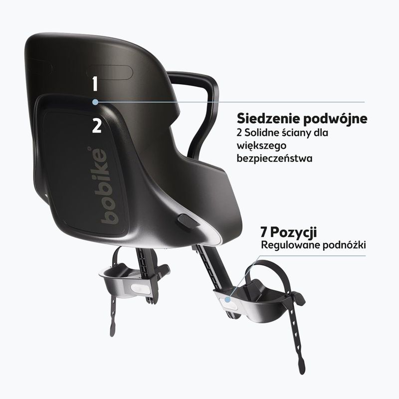 Fotelik rowerowy bobike Exclusive Mini Evolve urban black 7