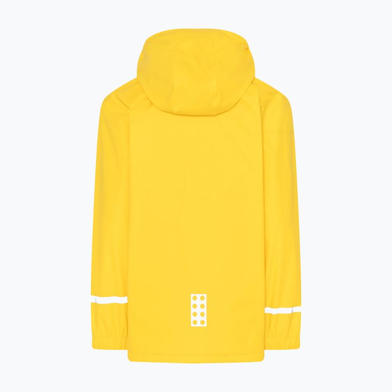 Kurtka przeciwdeszczowa dziecięca LEGO Lwjochy 201 yellow w. navy 2