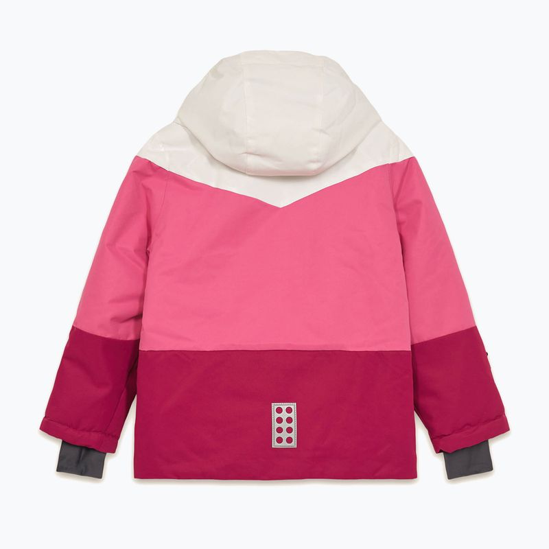 Kurtka narciarska dziecięca LEGO Lwjested 708 dark pink 2