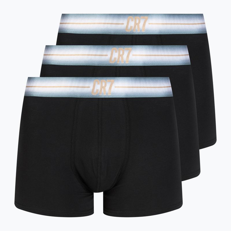 Bokserki męskie CR7 Basic Trunk 3 pary black/ navy blue