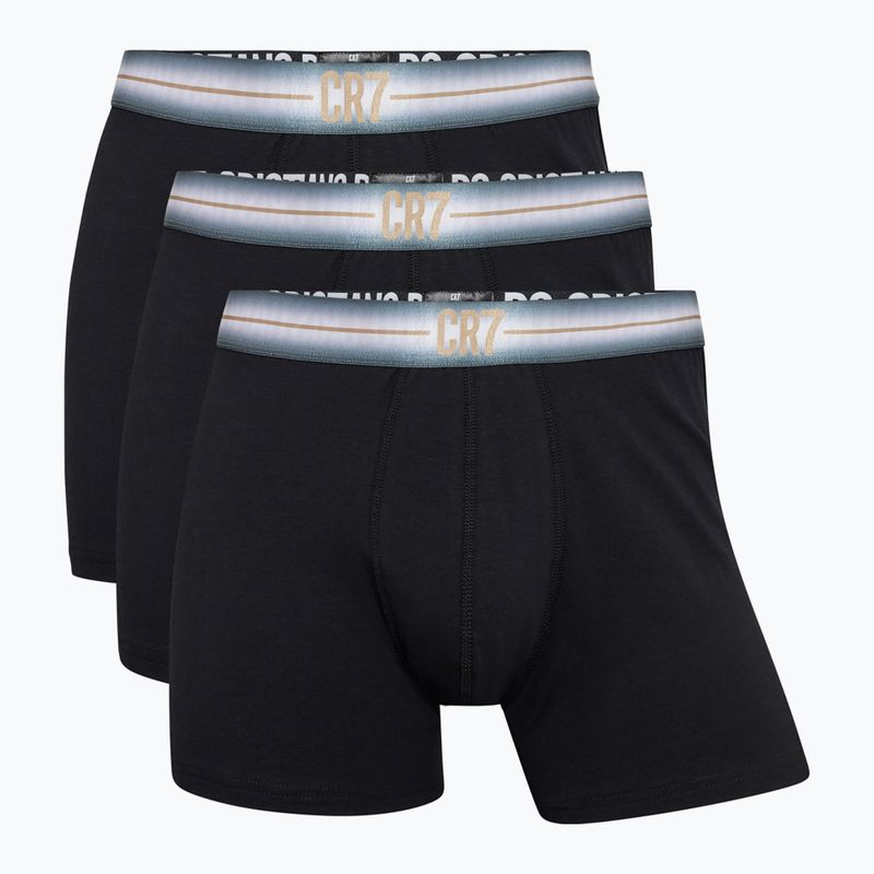 Bokserki męskie CR7 Basic Trunk 3 pary black/ navy blue 5