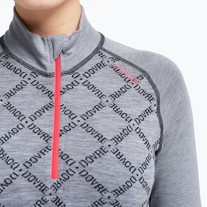 Bluza termoaktywna damska Dovre Half Zip Jacquard grey 3