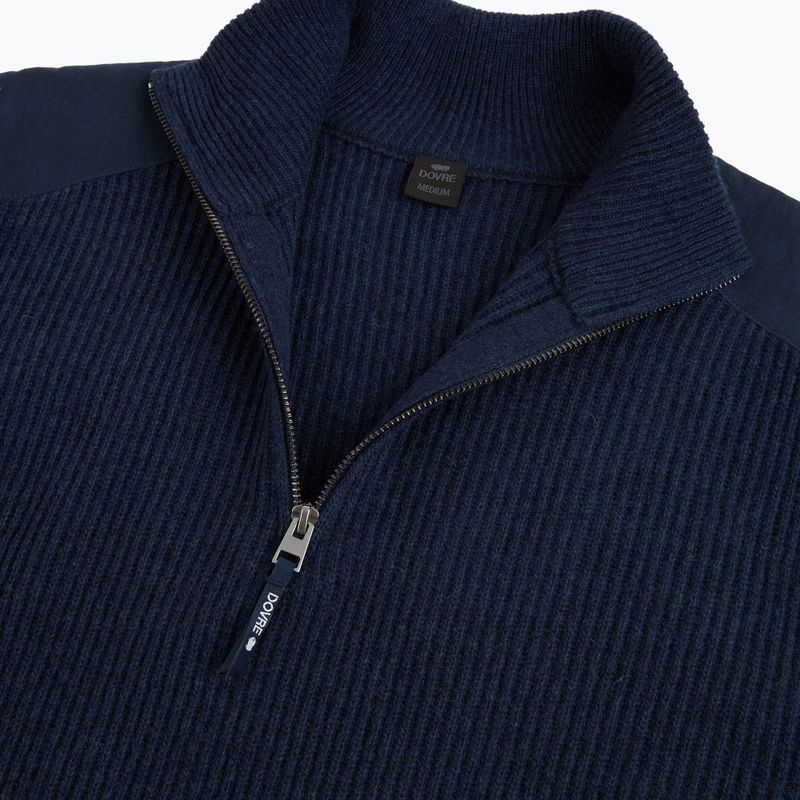 Sweter męski Dovre Ribbed Knit Half Zip navy 3