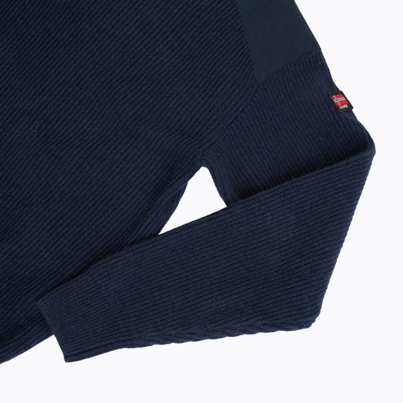 Sweter męski Dovre Ribbed Knit Half Zip navy 4