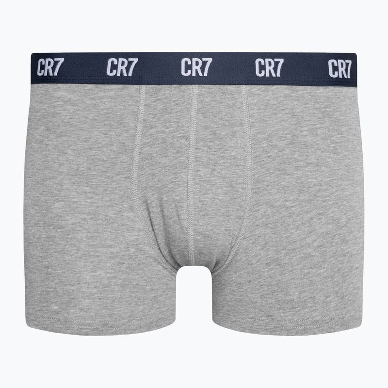 Bokserki męskie CR7 Basic Trunk 3 pary grey melange/ white/ navy 5