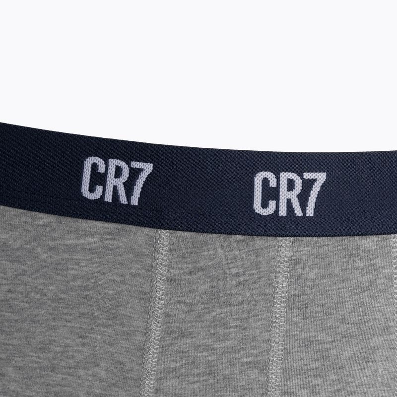Bokserki męskie CR7 Basic Trunk 3 pary grey melange/ white/ navy 7