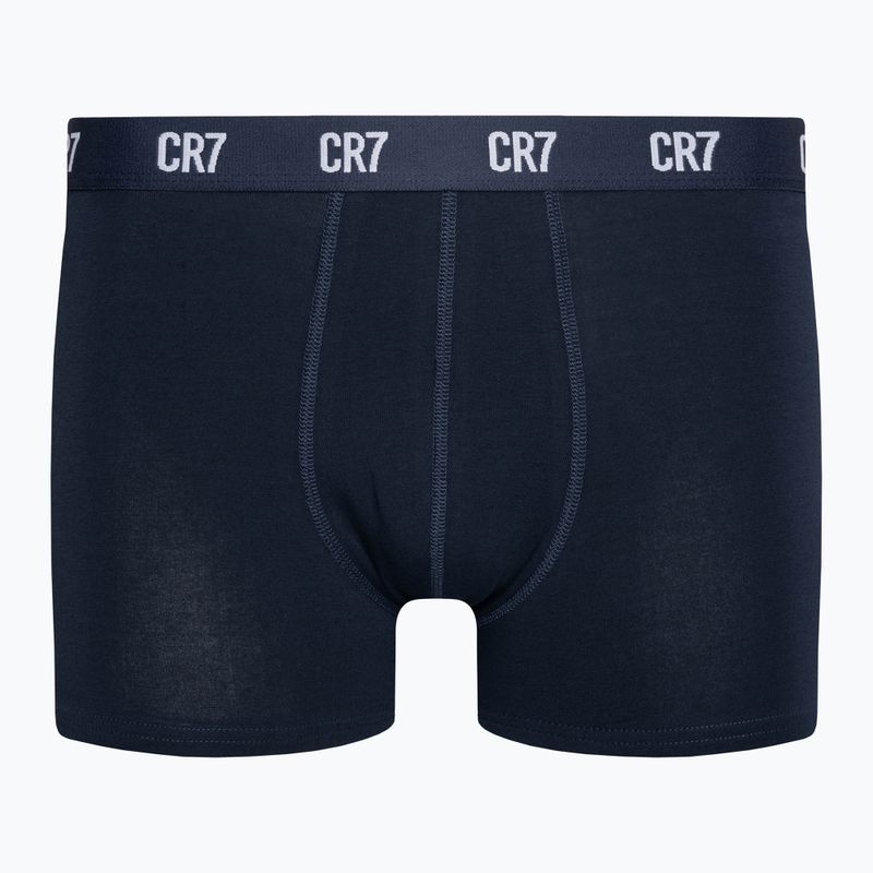 Bokserki męskie CR7 Basic Trunk 3 pary grey melange/ white/ navy 8
