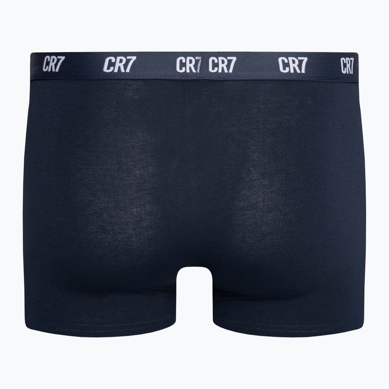 Bokserki męskie CR7 Basic Trunk 3 pary grey melange/ white/ navy 9