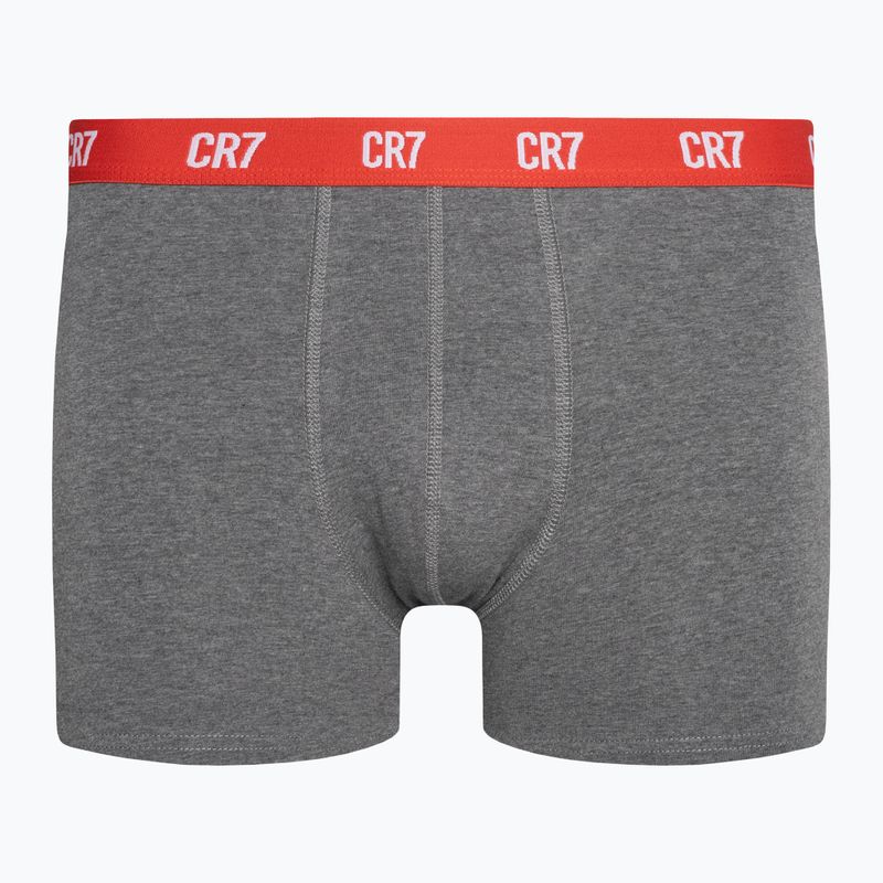 Bokserki męskie CR7 Basic Trunk 3 pary grey melange/ red/ navy 2