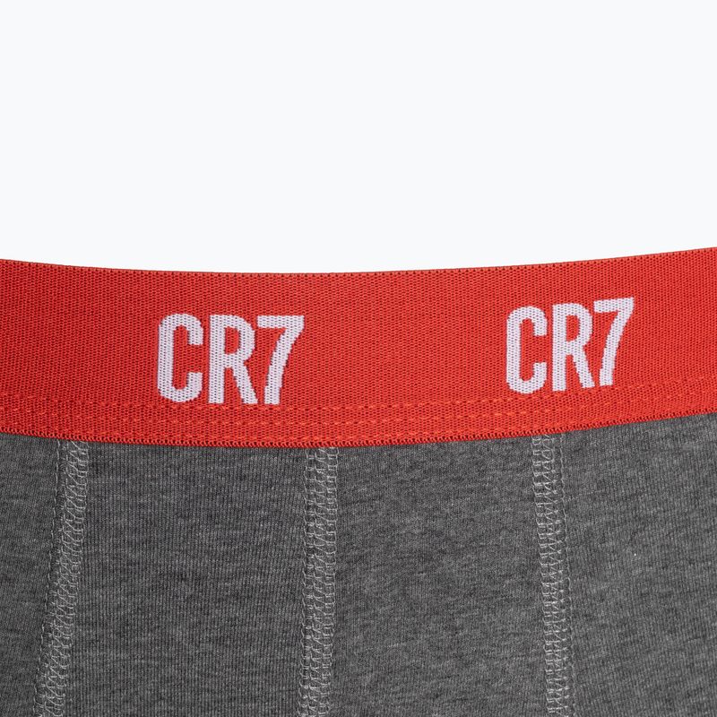 Bokserki męskie CR7 Basic Trunk 3 pary grey melange/ red/ navy 4