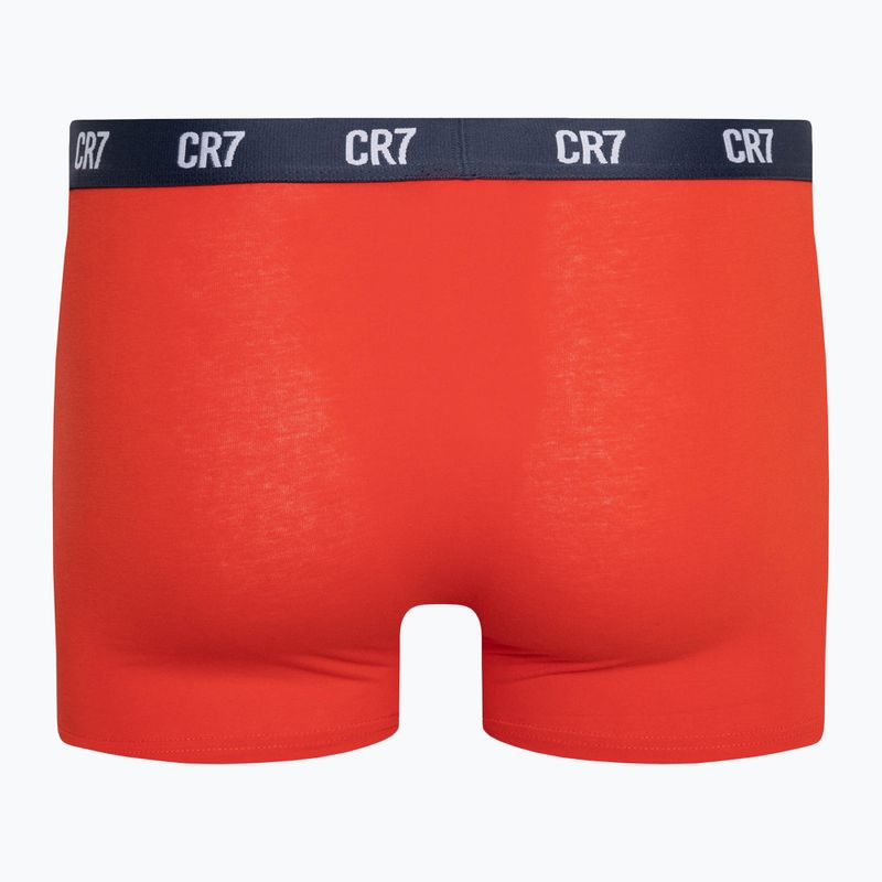 Bokserki męskie CR7 Basic Trunk 3 pary grey melange/ red/ navy 6