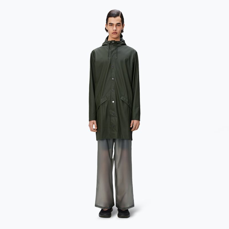 Kurtka Rains Long Jacket green 2