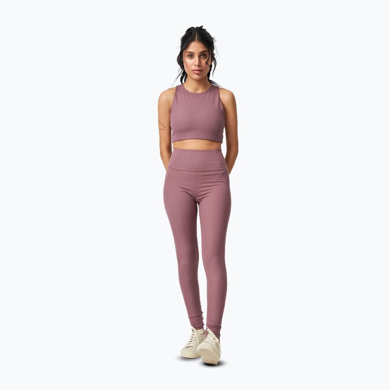 Legginsy treningowe damskie Girlfriend Collective Rib pewter 2