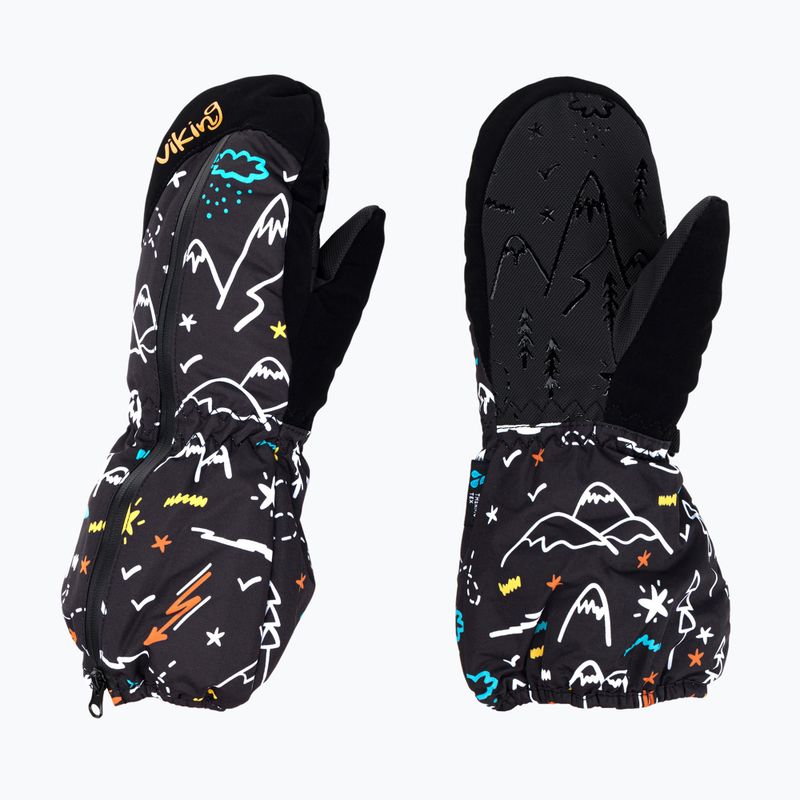 Rękawice narciarskie dziecięce Viking Snoppy black