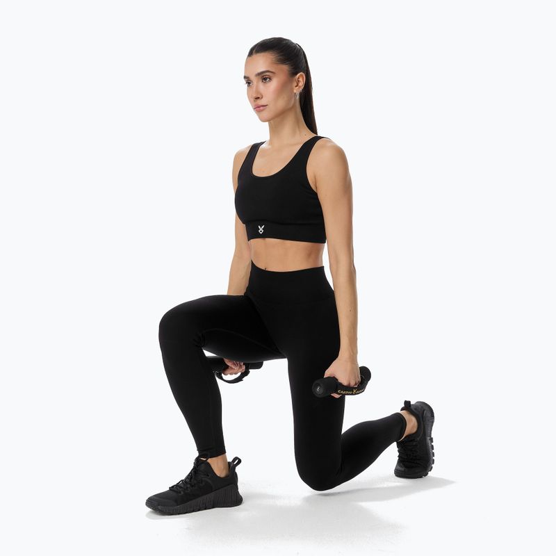 Legginsy treningowe damskie Cardio Bunny Seamless Push-Up czarny 6