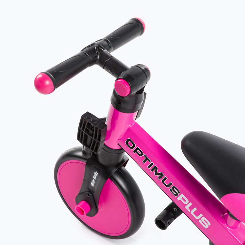 Rowerek biegowy trójkołowy Milly Mally 4w1 Optimus Plus pink 13