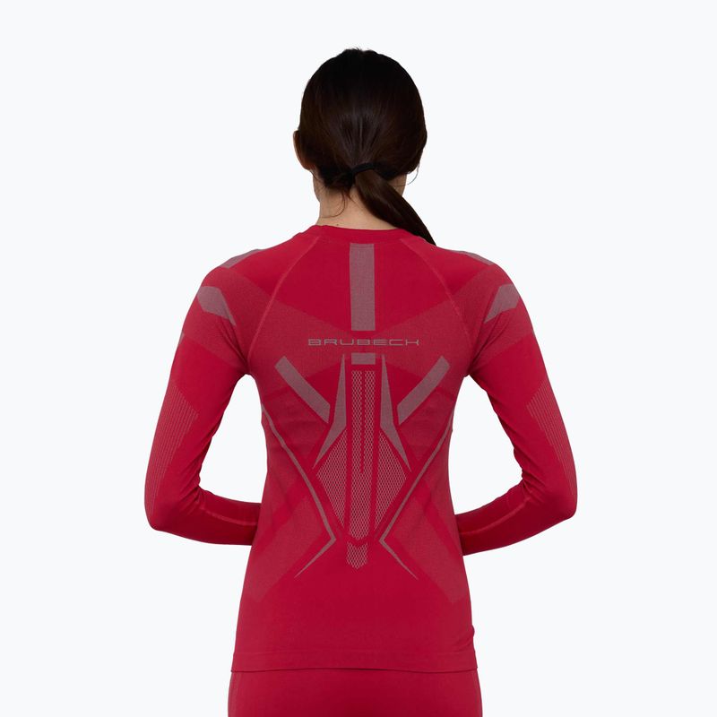 Bluza termoaktywna damska Brubeck Dry raspberry/gray 2