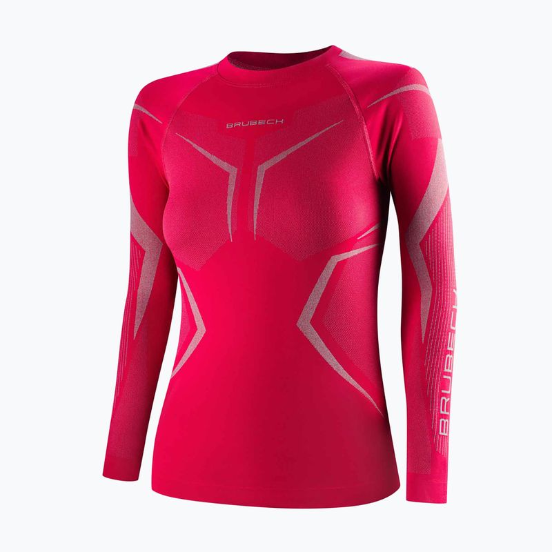 Bluza termoaktywna damska Brubeck Dry raspberry/gray 3