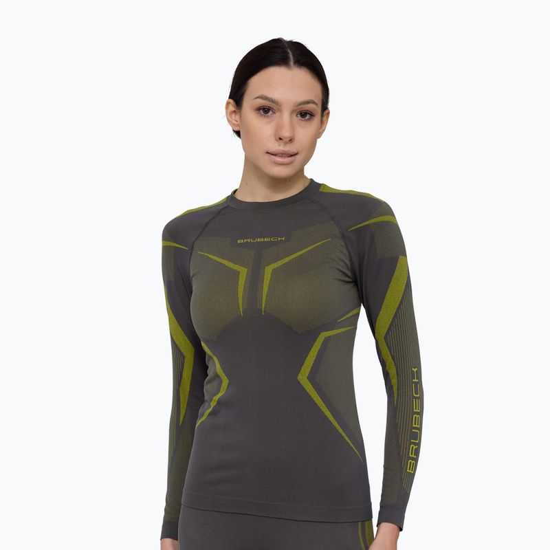 Bluza termoaktywna damska Brubeck Dry gray/lime