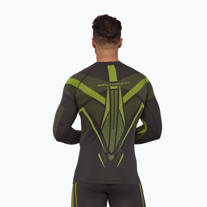 Bluza termoaktywna męska Brubeck Dry graphite/lime 2